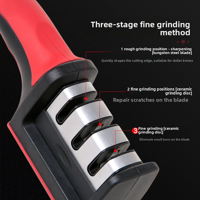 Multifunctional manual knife sharpener