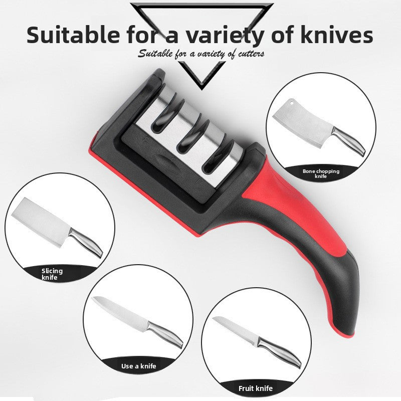Multifunctional manual knife sharpener