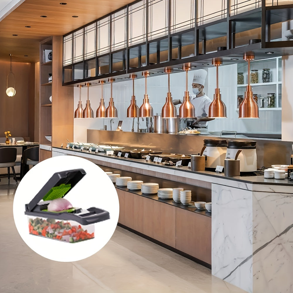 13-in-1 Multifunctional Vegetable Chopper Professional Onion Chopper with 8 Blades for Restaurant Kitchen