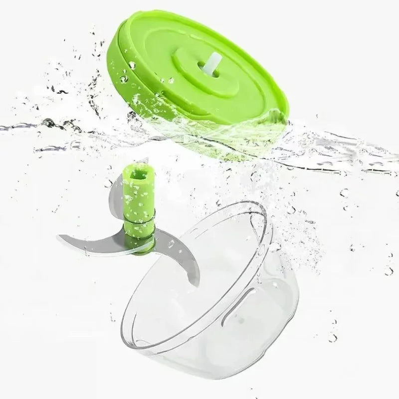 Food Shredder Processor Mini Manual Rope Garlic Cutter Meat Mincer Vegetable Onion Cutter Garlic Masher Kitchen Tools Portable