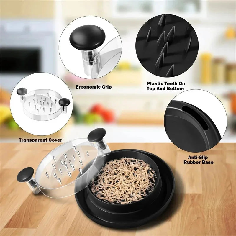 Chicken Shredder Tool Meat Shredding Separation Mincing Grinder Machine With Lid For Shredding Chicken Pork Beef Kitchen Tool