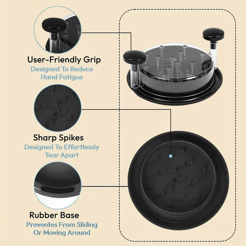 Chicken Shredder Tool Meat Shredding Separation Mincing Grinder Machine With Lid For Shredding Chicken Pork Beef Kitchen Tool